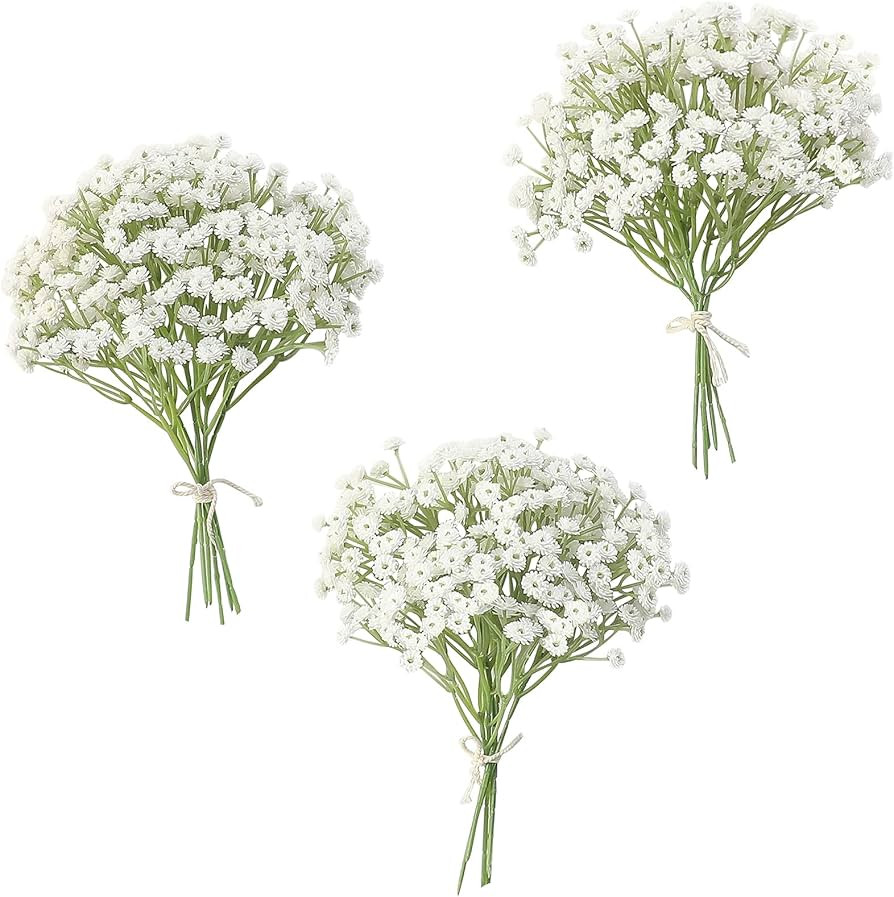 Floroom 18pcs Artificial Baby's Breath Gypsophila Greenery Sprays, Real Touch White Fake Flowers ... | Amazon (US)