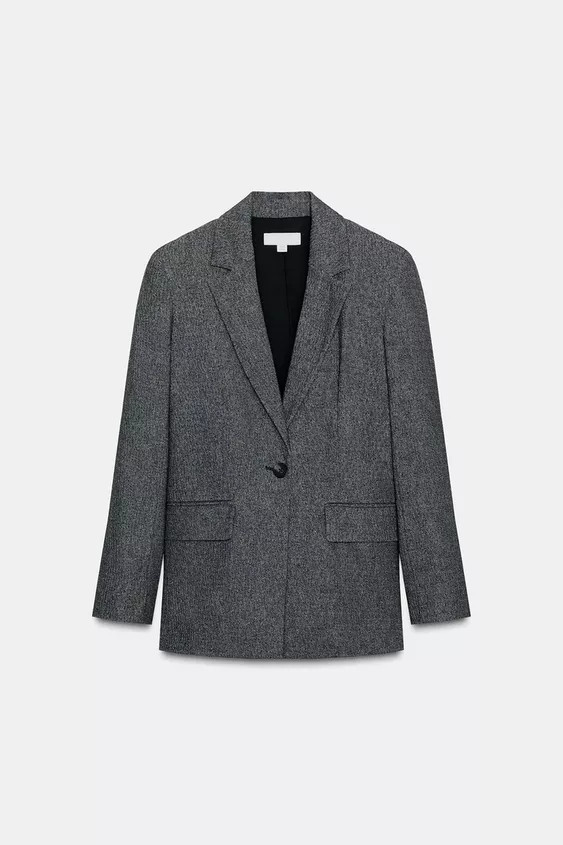 STRAIGHT FIT BLAZER WITH SHOULDER PADS | Zara UK