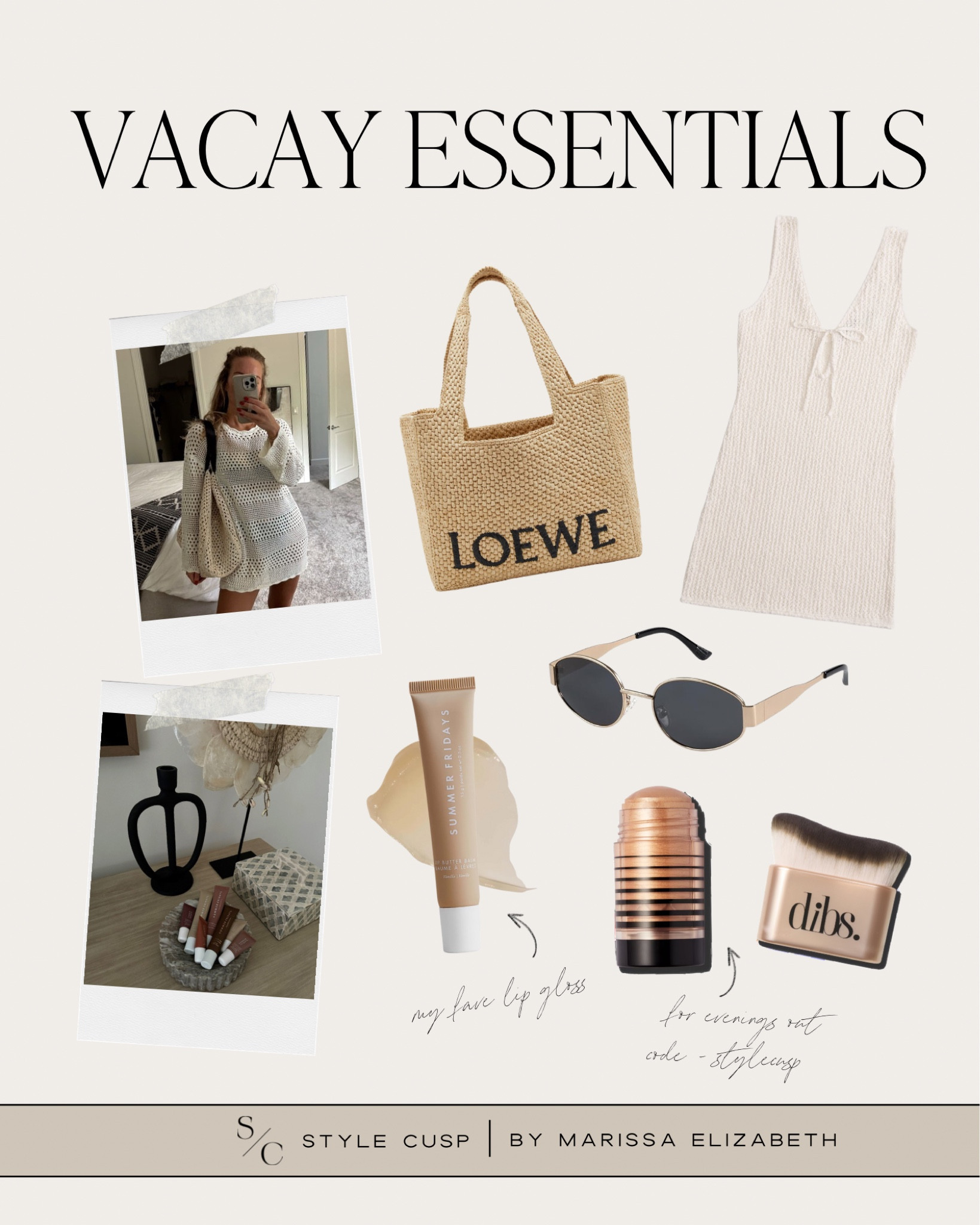 Vacay Essentials! 🌞 coverup, tote, lippie, sunnies & for the evenings out: dibs! Use my code: STYLECUSP

Vacation, travel, pool, beach, resortwear


#LTKTravel #LTKStyleTip #LTKSwim
