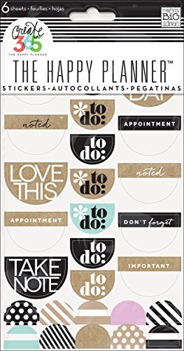 me & my BIG ideas Create 365 The Happy Planner Neutral "To Do" Stickers, 6 Sheets | Amazon (US)