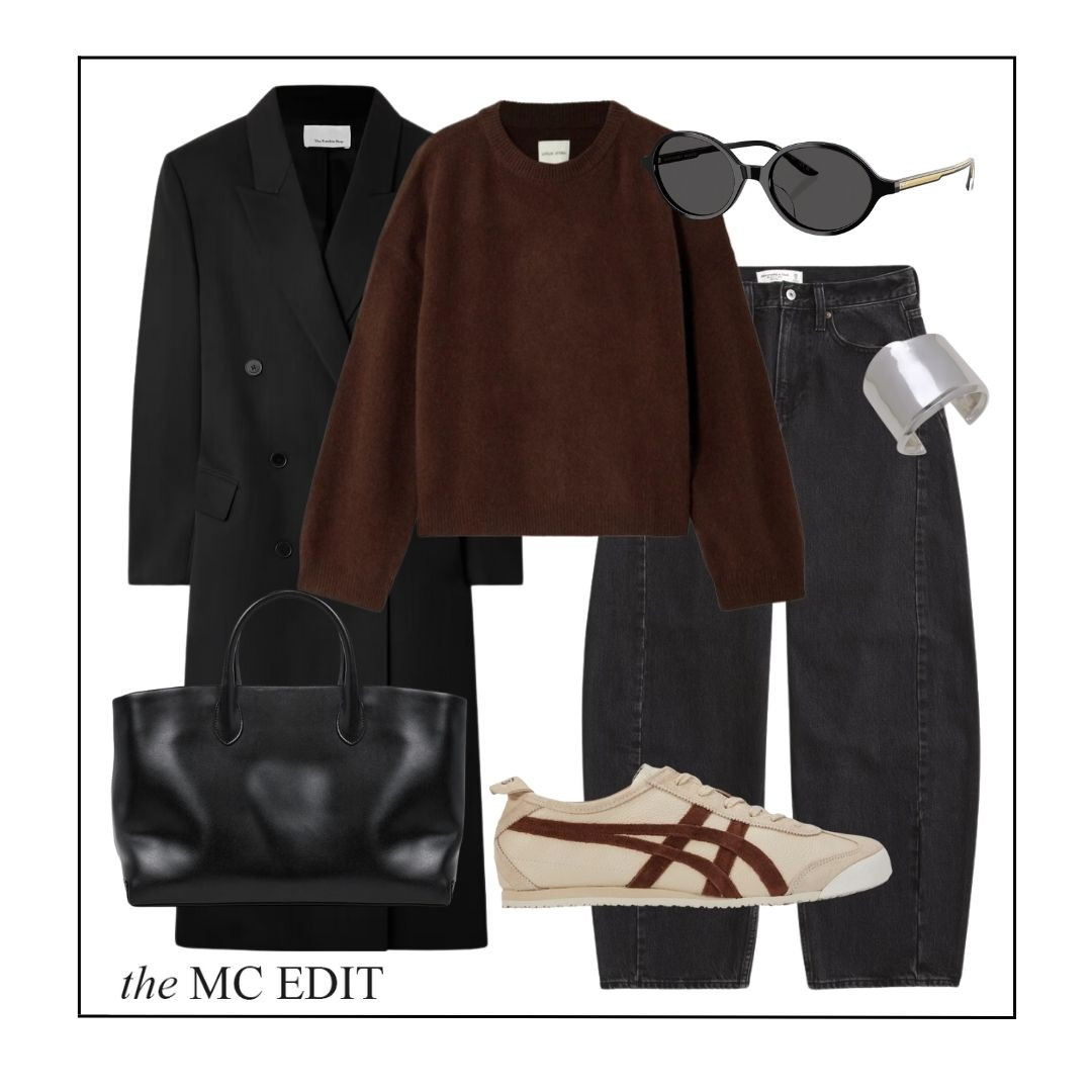 Fall minimalist outfit. Brown and black. Barrel jeans outfits. Winter Coat. Maxi Coat. The Frankie Ship. Work Tote. Work outfits. Casual outfits.  

 #LTKHoliday #LTKSeasonal #LTKShoeCrush