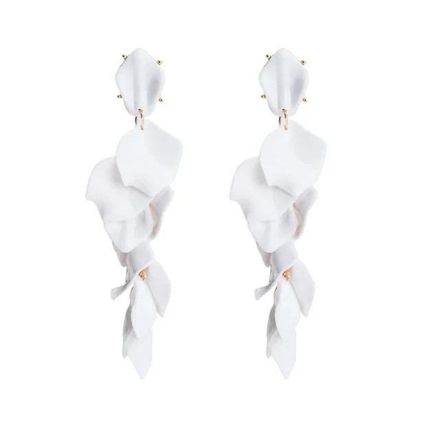 esafio Long Acrylic Rose Petal Drop Dangle Earrings Bohemian Resin Flower Statement Earrings for ... | Walmart (US)