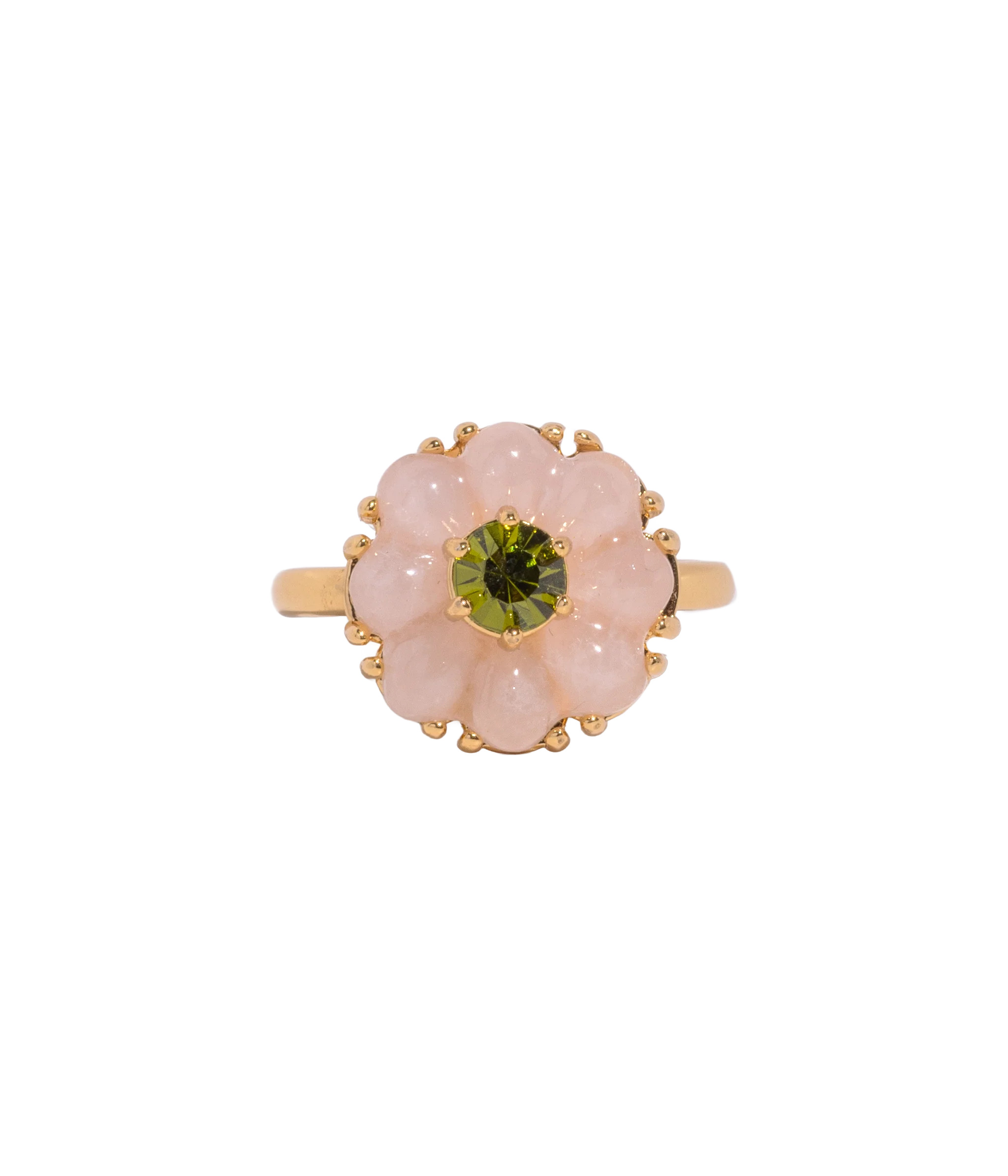Emeline Flower Ring in Rose Quartz | Loren Hope Designs