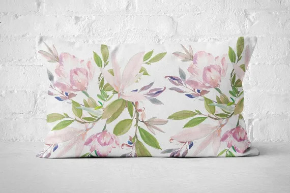 Floral Pillow Cover Lumbar Pillow Cover AngelaFloral Pillow Cover Lumbar Pillow Cover Angela | Etsy (US)