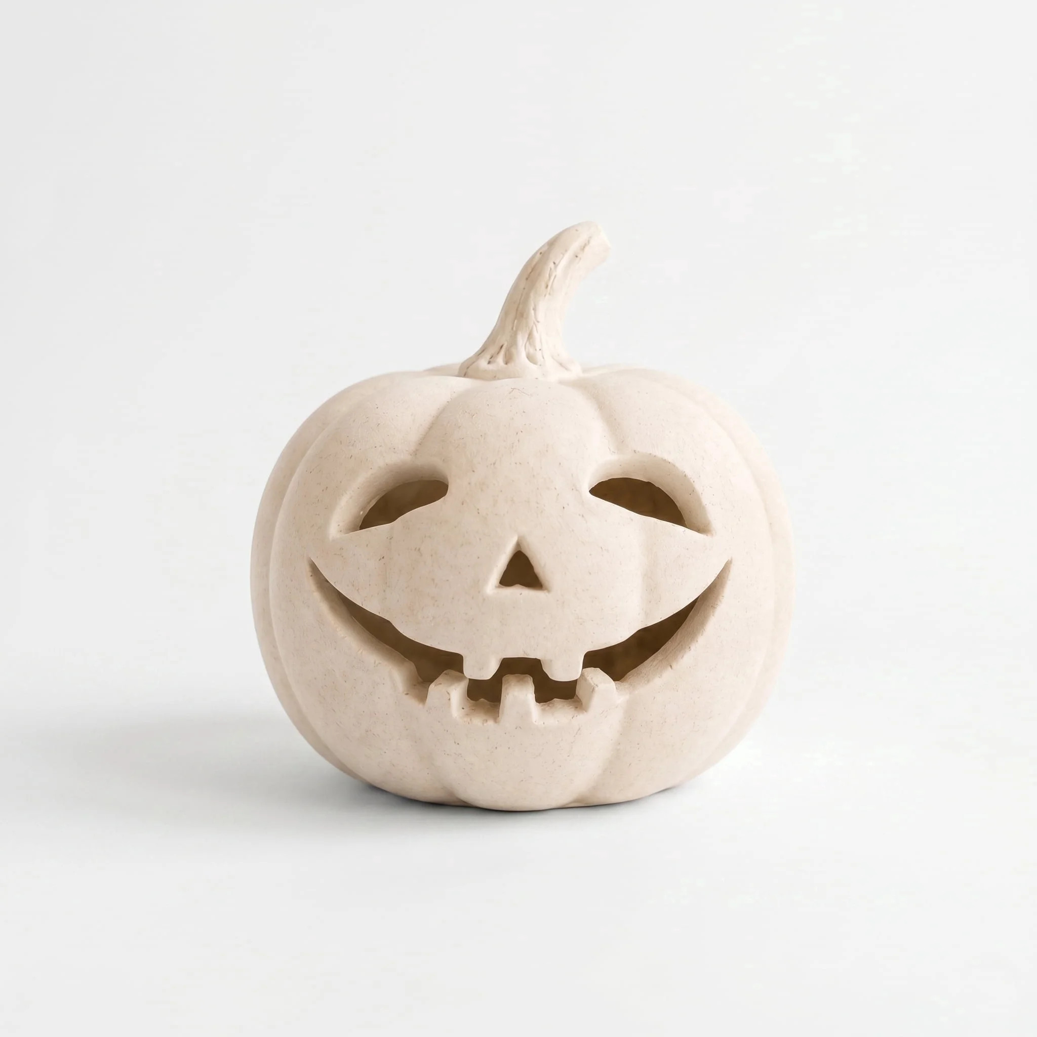 Halloween Handcrafted Jack-O'-Lantern, 5.5" Hand-Carved Pumpkin Decor, Durable Kiln-Fired Autumn Halloween Centerpiece for Indoor Tabletop, Mantle & Fall Home Decoration 2026 - Walmart.com | Walmart (US)