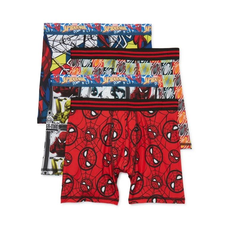 Spider-Man Classic Boy's All Over Print Boxer Briefs Underwear, 4-Pack, Sizes XS-XL | Walmart (US)