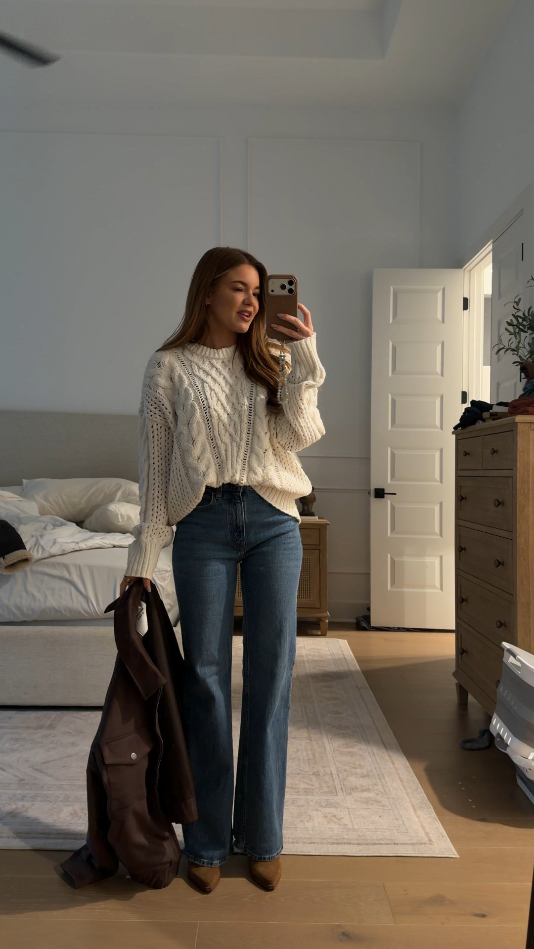 code: AFCHAMP // jacket: small // sweater: medium // jeans: 24 regular 