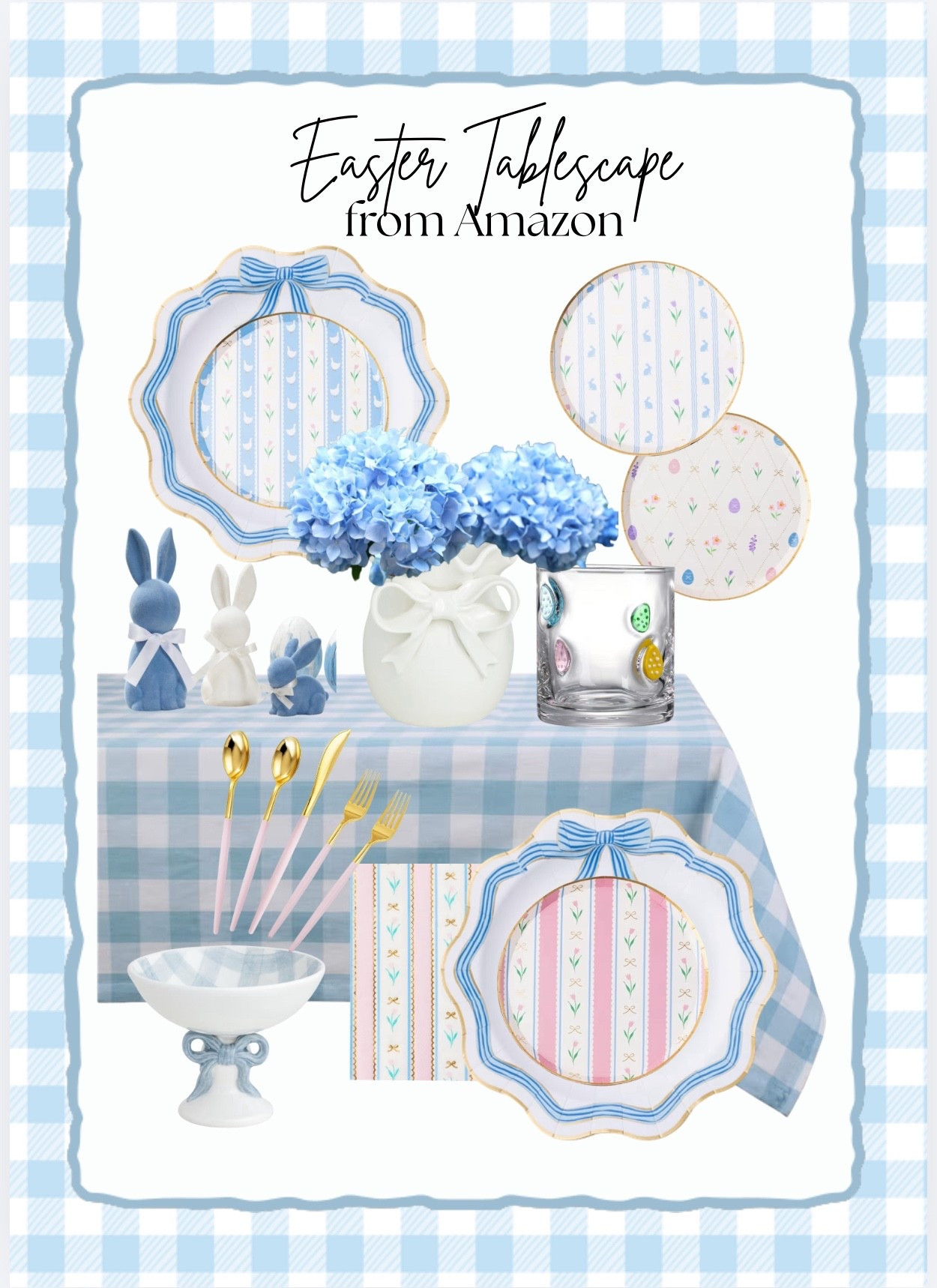 Here is everything I’m using for my Easter tablescape. All from Amazon and easy clean up with the disposable plates and plastic silverware. 🌸🐰🐣🩵


#LTKHome #LTKSeasonal