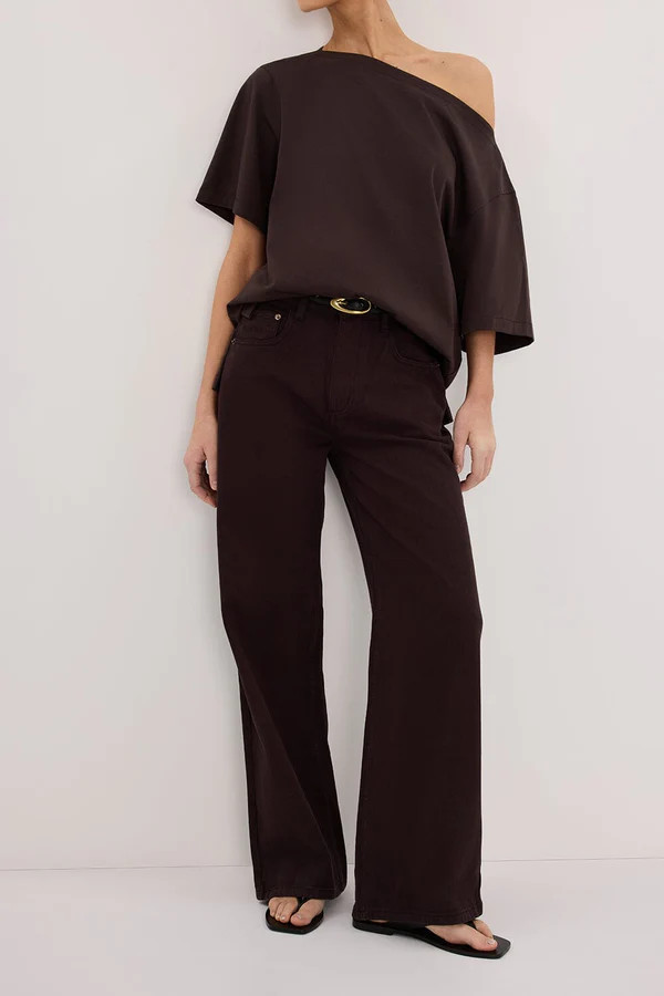 REAGAN 2.0 BURNT CHOC SLOUCHY JEAN | DISSH