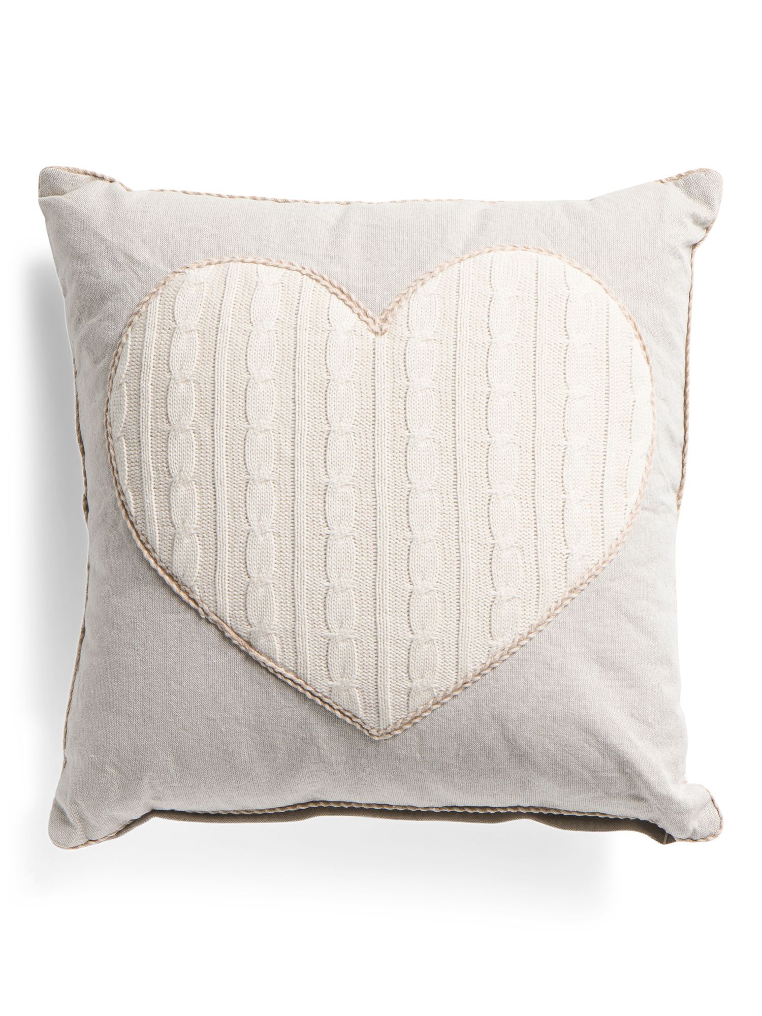 18x18 Knitted Heart Pillow | The Global Decor Shop | Marshalls | Marshalls