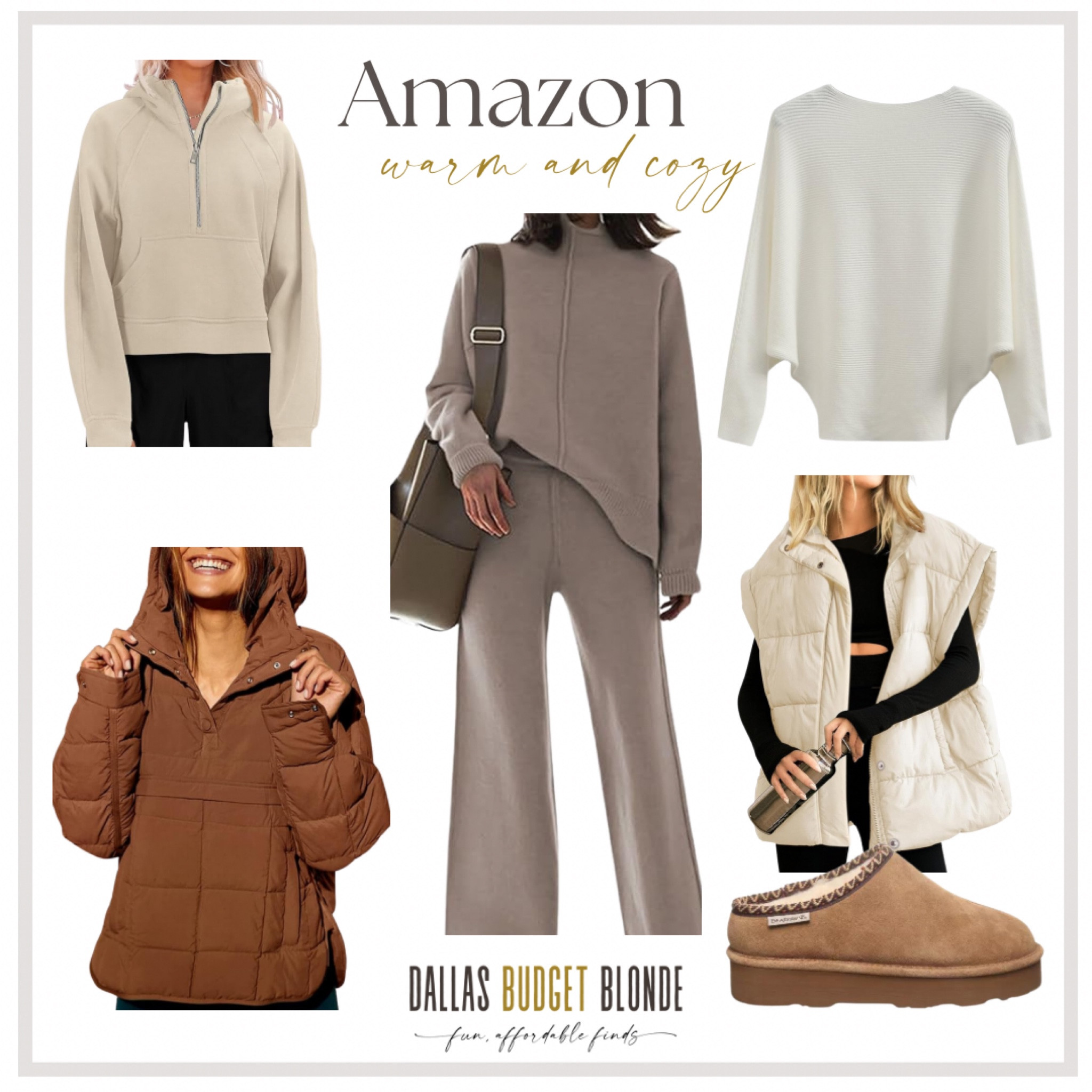 Love these earth tones for Winter! Finish the season out strong with a few more cozy, warm pieces. The puffer jacket is an extra 20% off now making it $32 and the taupe sweatshirt looks just like a $118 scuba half zip from another popular brand for under $40.

#LTKover40 #LTKfindsunder50 #LTKSeasonal