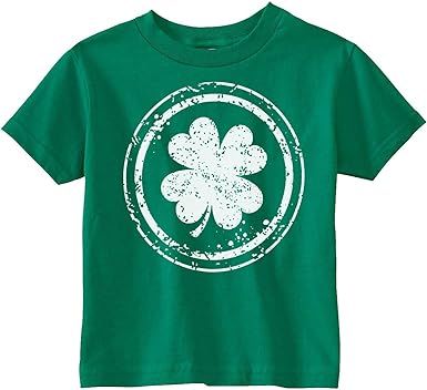 Custom Kingdom Baby Boys Girls Shamrock Four Leaf Clover St Patricks Day T-Shirt | Amazon (US)