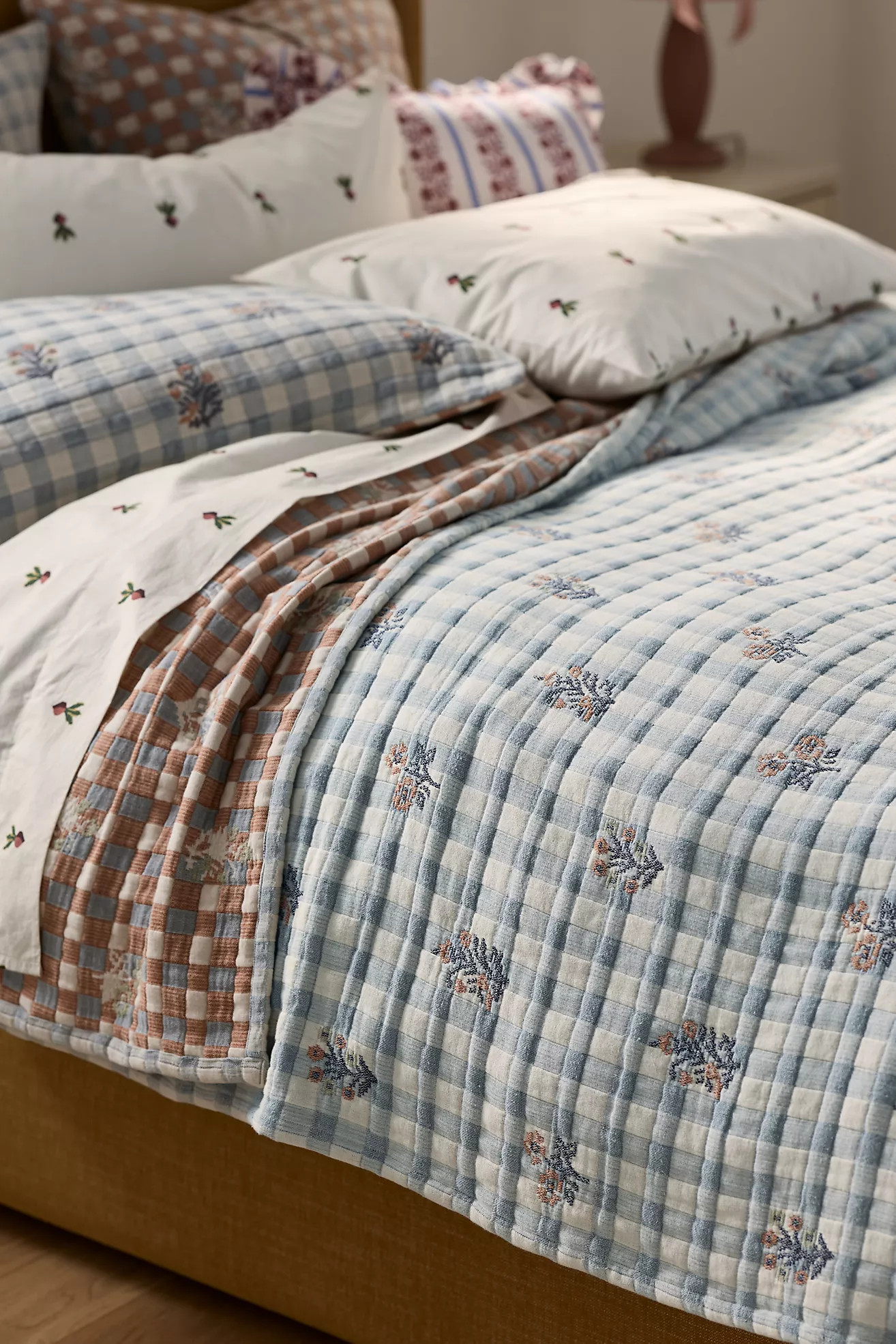 Anja Cotton Floral Coverlet | Anthropologie (US)