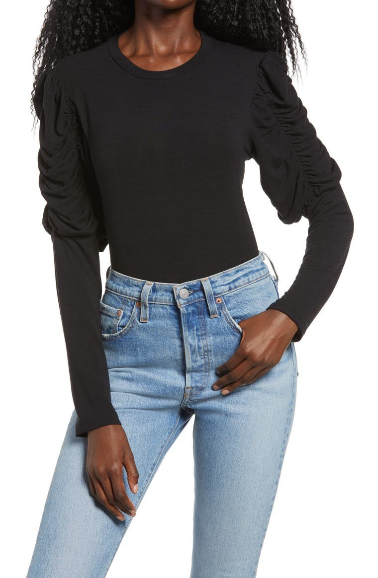 Ruched Long Sleeve TopENGLISH FACTORY | Nordstrom