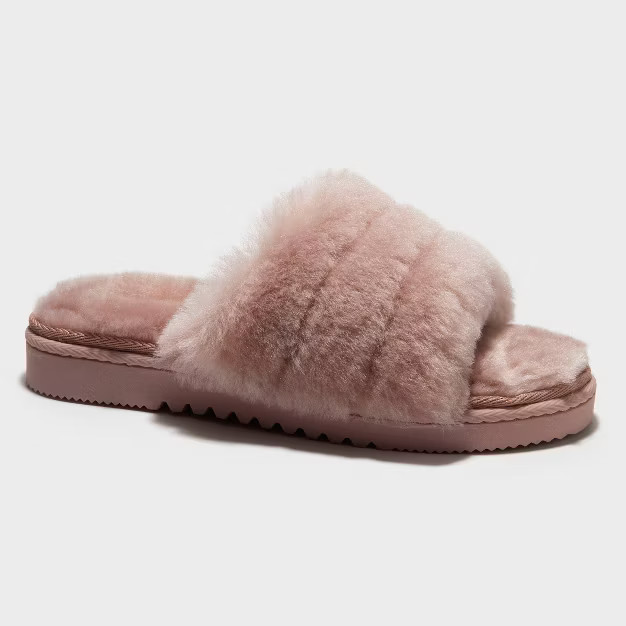 Women's dluxe by dearfoams Emerald Slide Slippers | Target