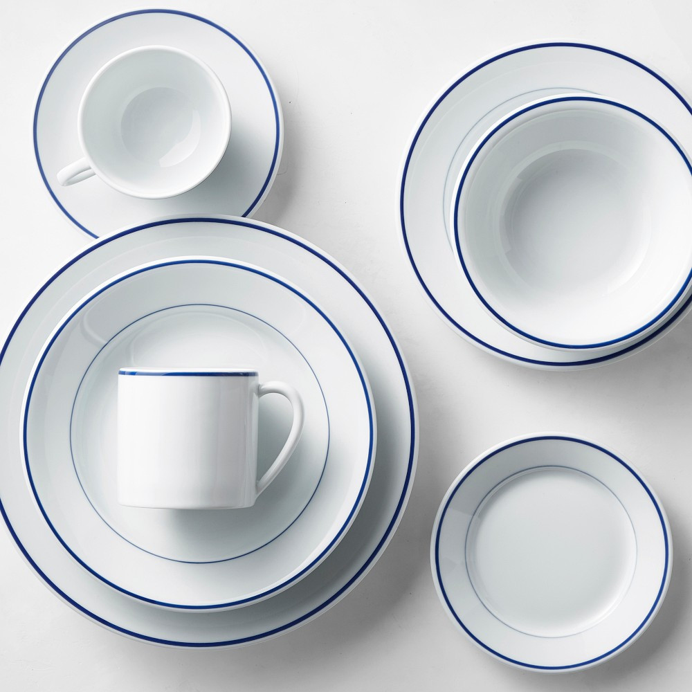 Apilco Tradition Blue-Banded Porcelain Dinnerware Collection | Williams-Sonoma
