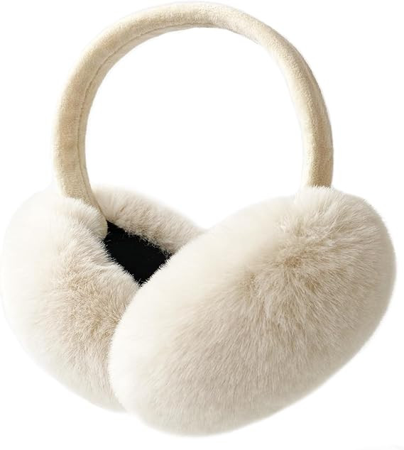 LCXSHYE Winter Ear muffs Faux Fur Warm Earmuffs Cute Foldable Outdoor Ear Warmers For Women Girls | Amazon (US)