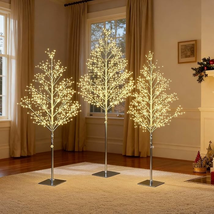 LIGHTSHARE Christmas Tree Combo Kit - Starlit Tree Collection with Angel Lights, 4 feet 5 feet an... | Amazon (US)