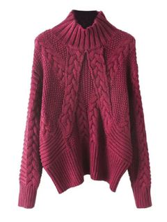 'Grace' Braided Knit Mock Neck Sweater (2 Colors) | Goodnight Macaroon