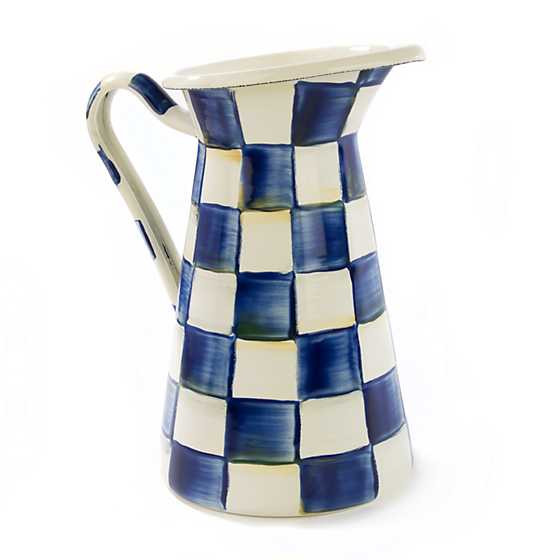 Royal Check Enamel Practical Pitcher - Medium | MacKenzie-Childs
