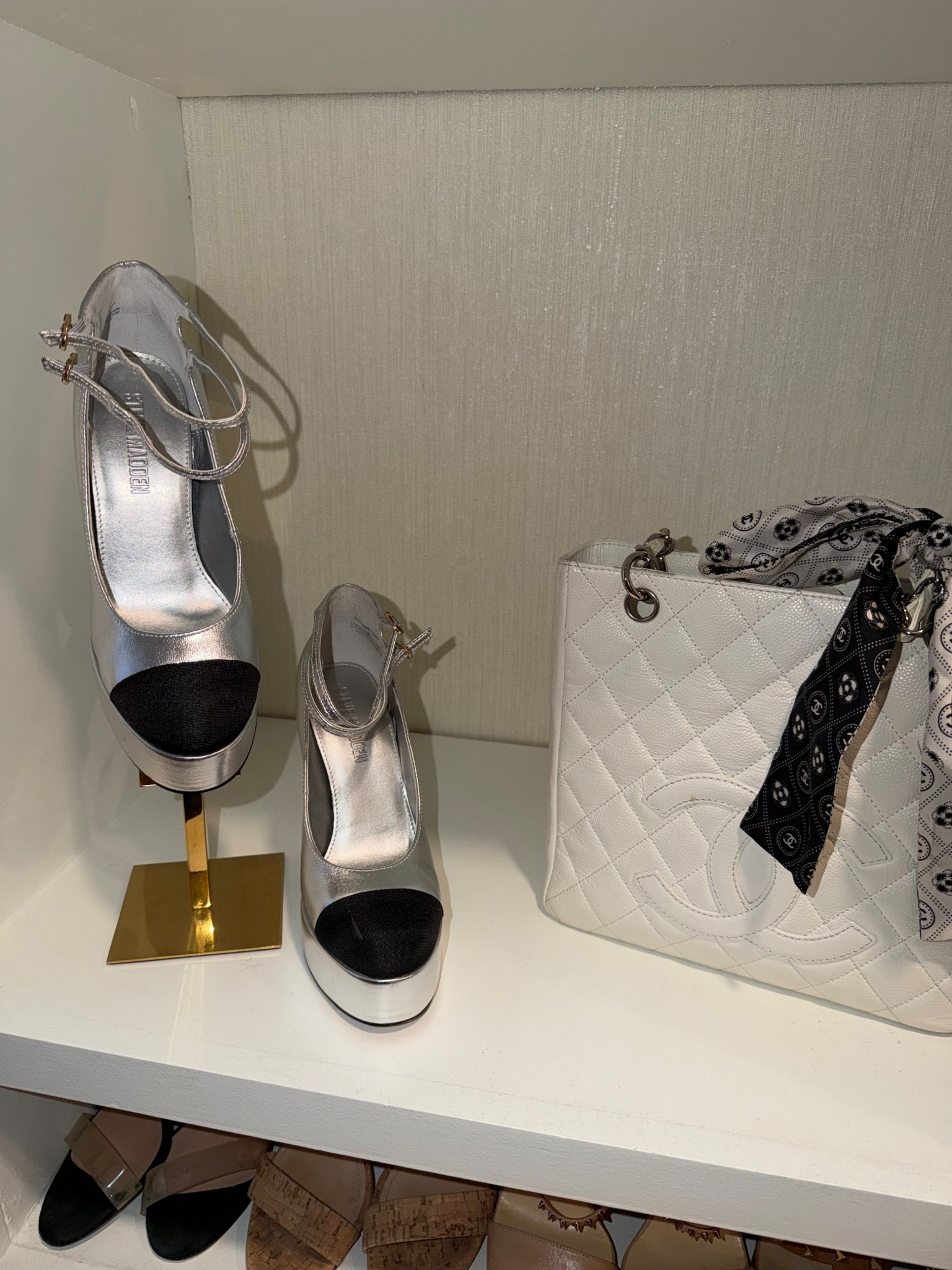 These Steve Madden shoes are a look for less Chanel pumps. 

Also linked Amazon shoe stands for the closet to display shoes 

#LTKHome