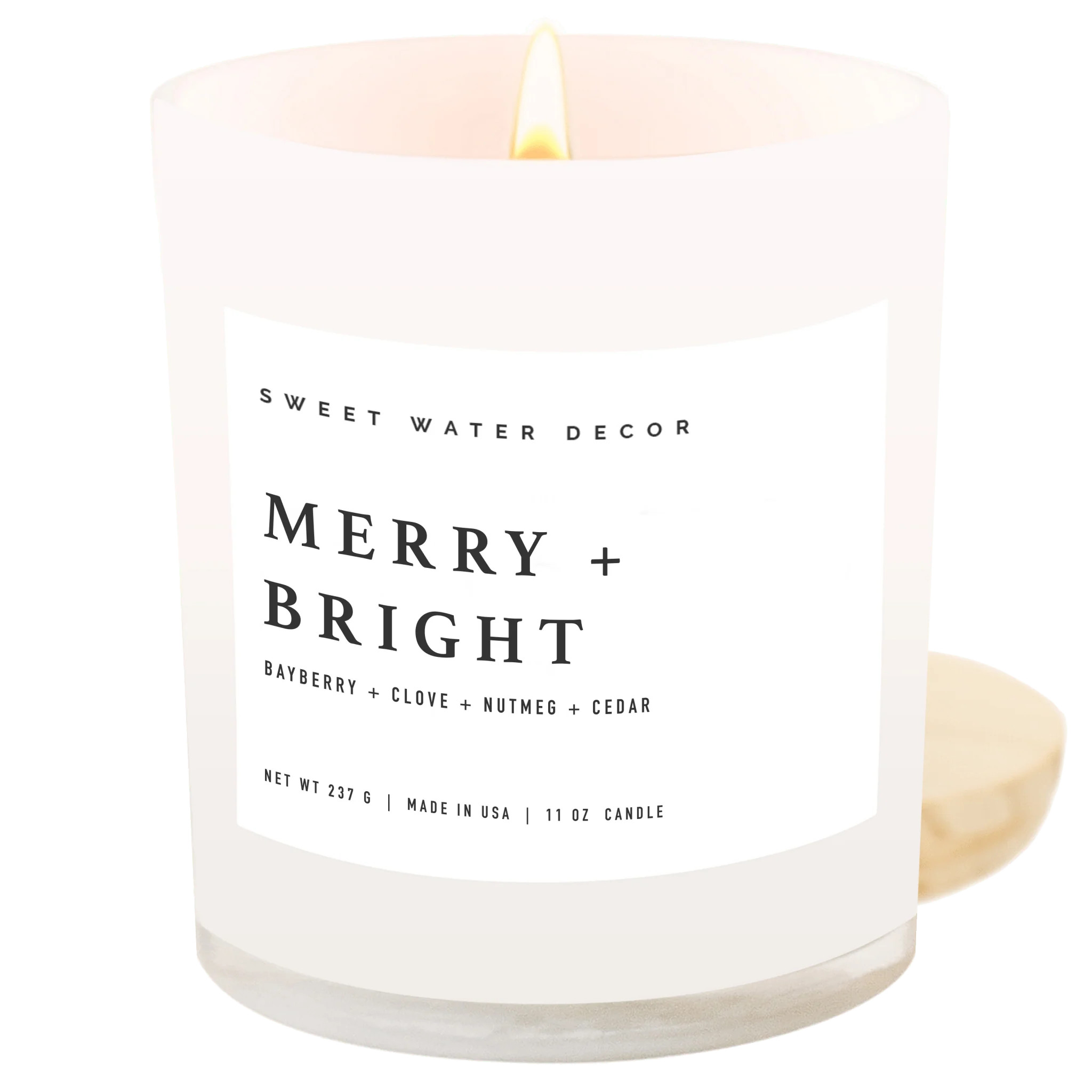Merry + Bright 11oz. Soy Candle | Christmas Scents | Sweet Water Decor | Sweet Water Decor, LLC