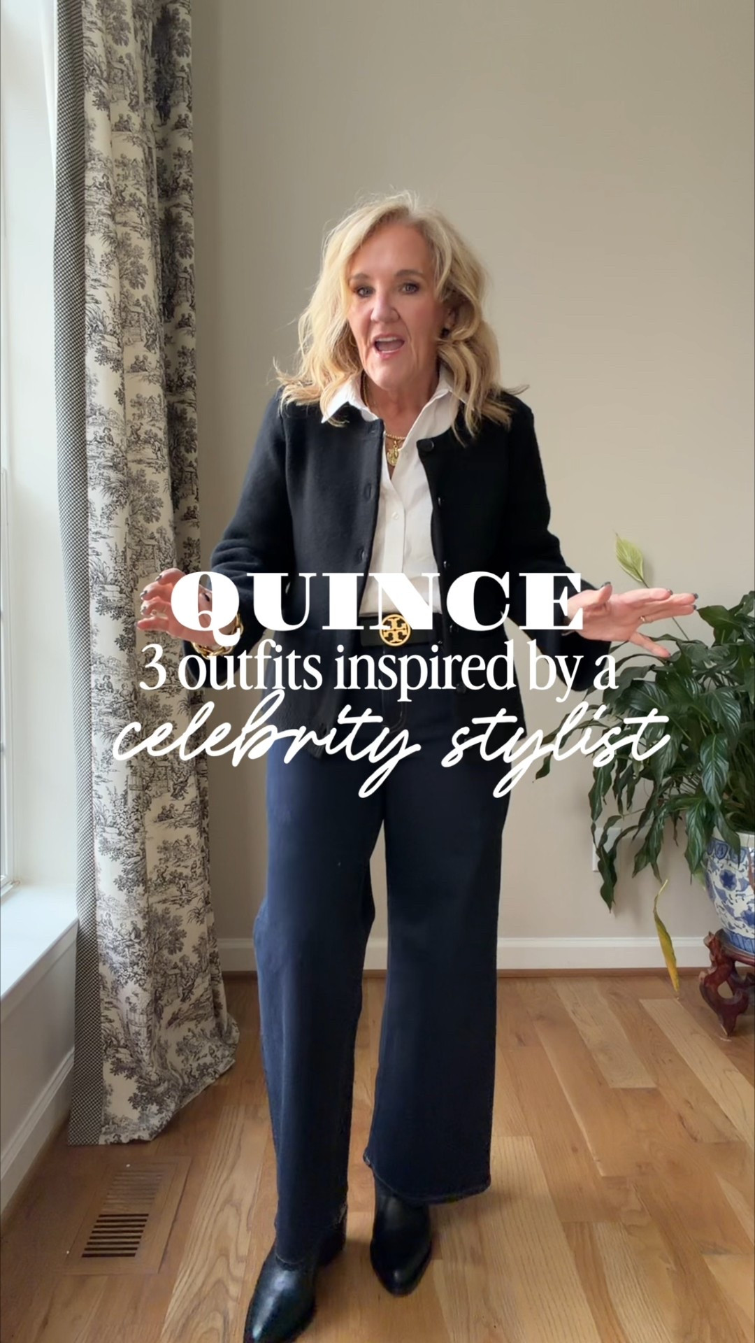 @onequince has teamed up with celebrity stylist @erinwalshstyle to show us how its done! I was so inspired by her looks that I came up with 3 new ways to wear some of my favorite pieces myself!

I am always thrilled with the sustainability, quality and value. It just never disappoints. #QuincePartner

Sizing
All true to size (wearing mediums) with the exception of the crepe trousers, I sized up to a 10. I don’t want that lighter color fitted.
The bella wide leg jeans I’m wearing the 28 inseam in dark indigo. (waist size 29) If you’re thicker in the middle, I’d recommend sizing up in this style.


#LTKWorkwear #LTKootd #LTKOver40