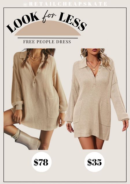 Amazon Free People lookalike dress. Picnic sweater dress dupe 

#LTKfindsunder50 #LTKfindsunder100 #LTKstyletip