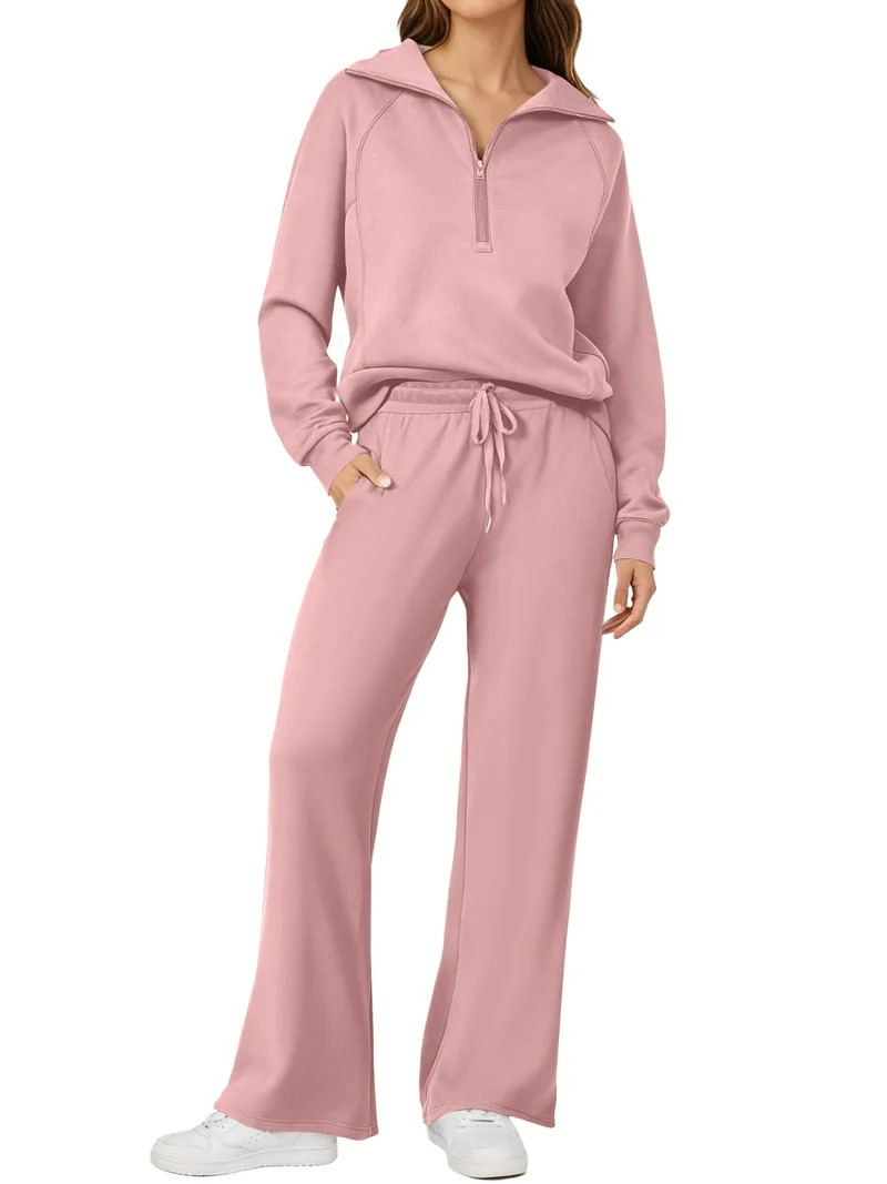 UVN Outfit Sets for Women 2 Piece Sets Winter Casual Tracksuit Long Sleeve Lounge Set Outfits wit... | Walmart (US)