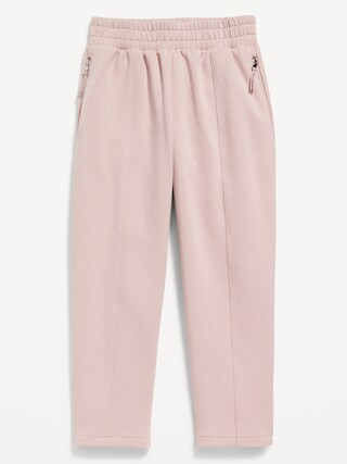 High-Waisted Dynamic Fleece Zip-Pocket Cropped Jogger Sweatpants for Girls | Old Navy (US)