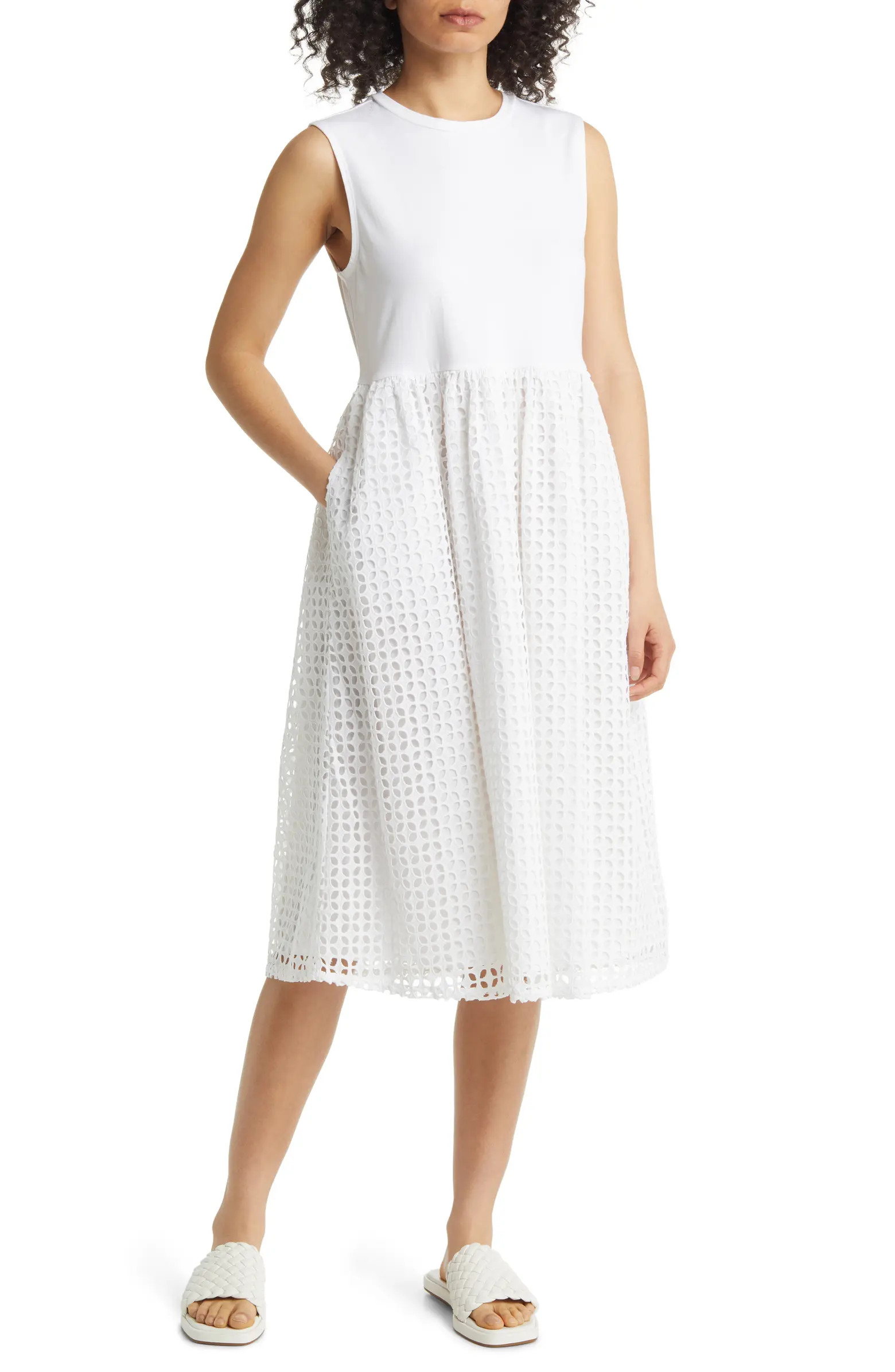 Schiffly Mixed Media Dress | Nordstrom
