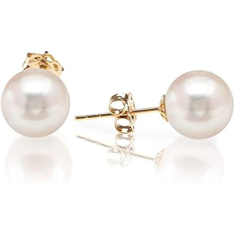 Amazon.com: PAVOI Sterling Silver Freshwater Cultured Stud Pearl Earrings - 5.5mm AAA Quality: Cl... | Amazon (US)