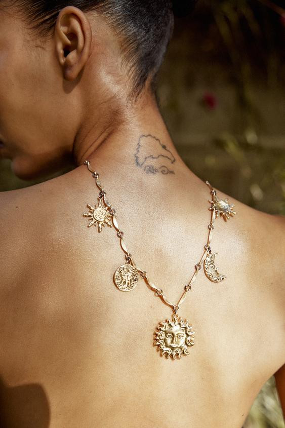 PACK OF 2 SUN AND MOON NECKLACES | Zara US