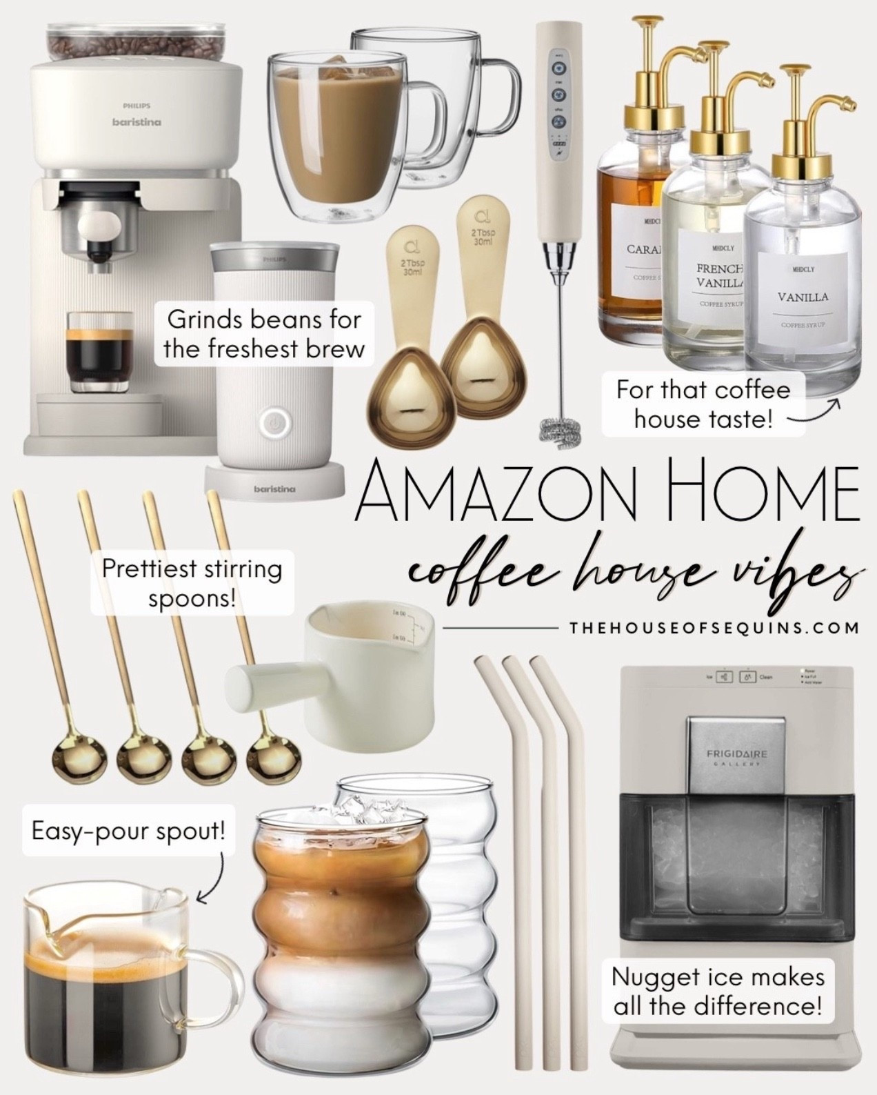 Shop Amazon home coffee bar essentials! Espresso machine, coffee machine, milk brother, to go cups, espresso cups, coffee mugs, coffee syrup dispensers and more! 

Comment SHOP below to receive a DM with the link to this post on my LTK ⬇ https://liketk.it/5kTAu #ltkhome #ltkfindsunder100 #ltkfindsunder50

Follow my LTK @thehouseofsequins on the @shop.LTK app to view this post and get my exclusive app-only content!

#liketkit 
@shop.ltk
https://liketk.it/5kTB1