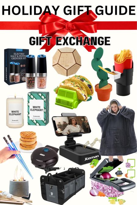 Unique gift ideas for a work, friends or family gift exchange! 



Gift guide , gift ideas , gift exchange #ltkfindsunder50 #ltkholiday 

#LTKCyberWeek #LTKsalealert #LTKGiftGuide