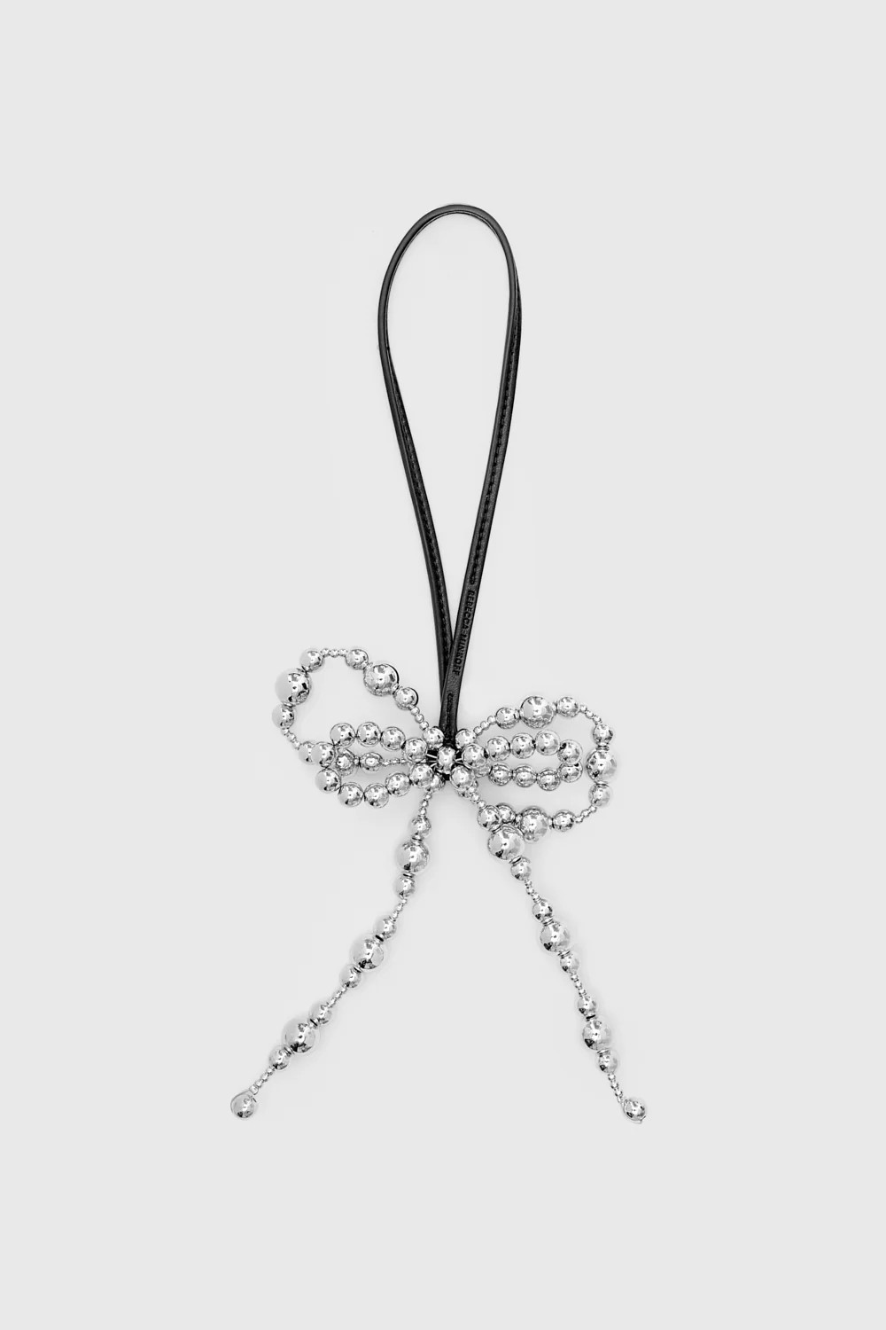 Rebecca Minkoff Double Bow Charm Bag In Silver | Rebecca Minkoff