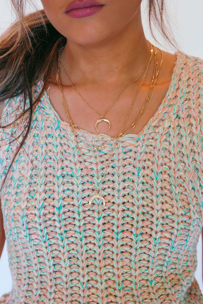 Talk Back Necklace: Gold | Shophopes