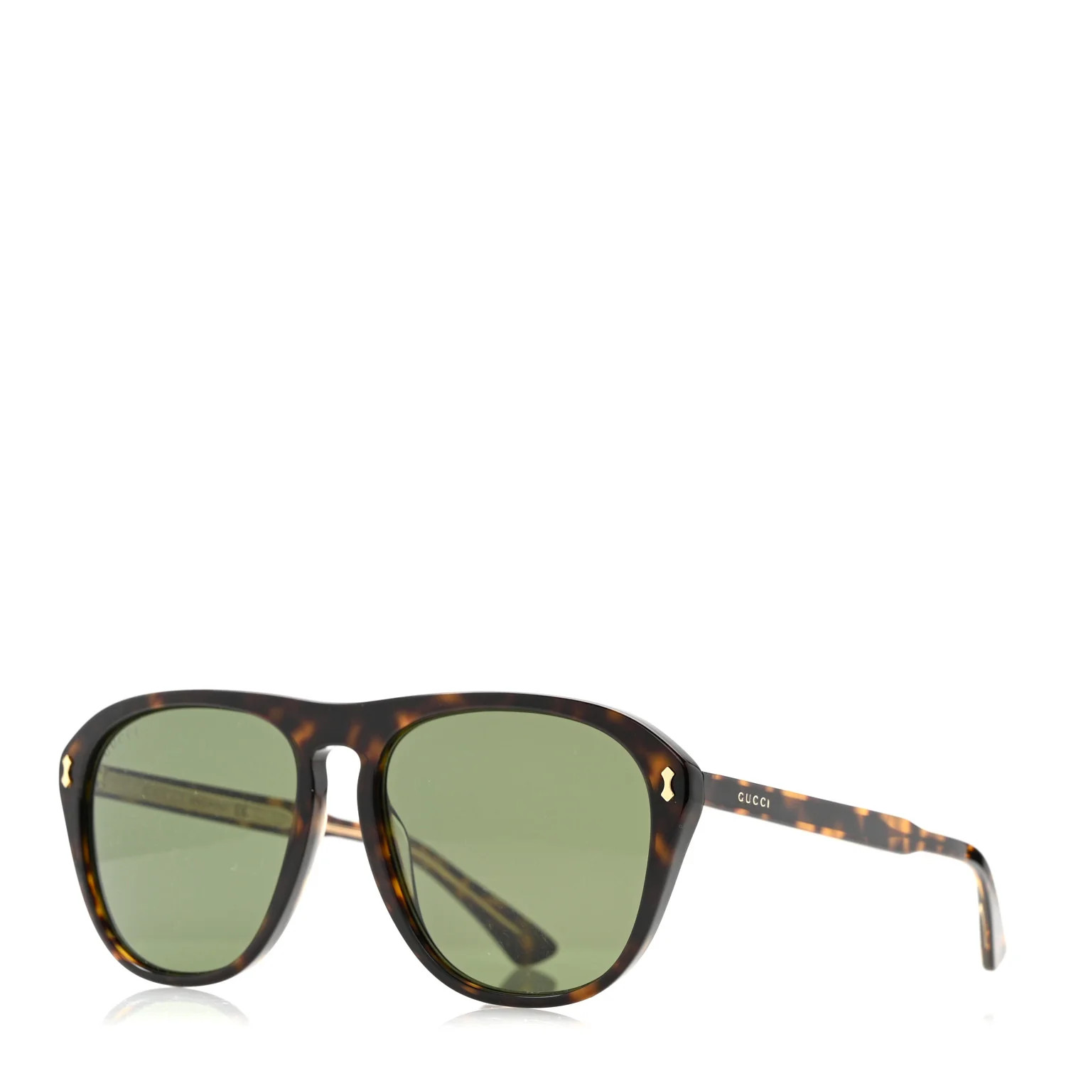 Acetate Aviator Sunglasses GG0128S Tortoise | FASHIONPHILE (US)