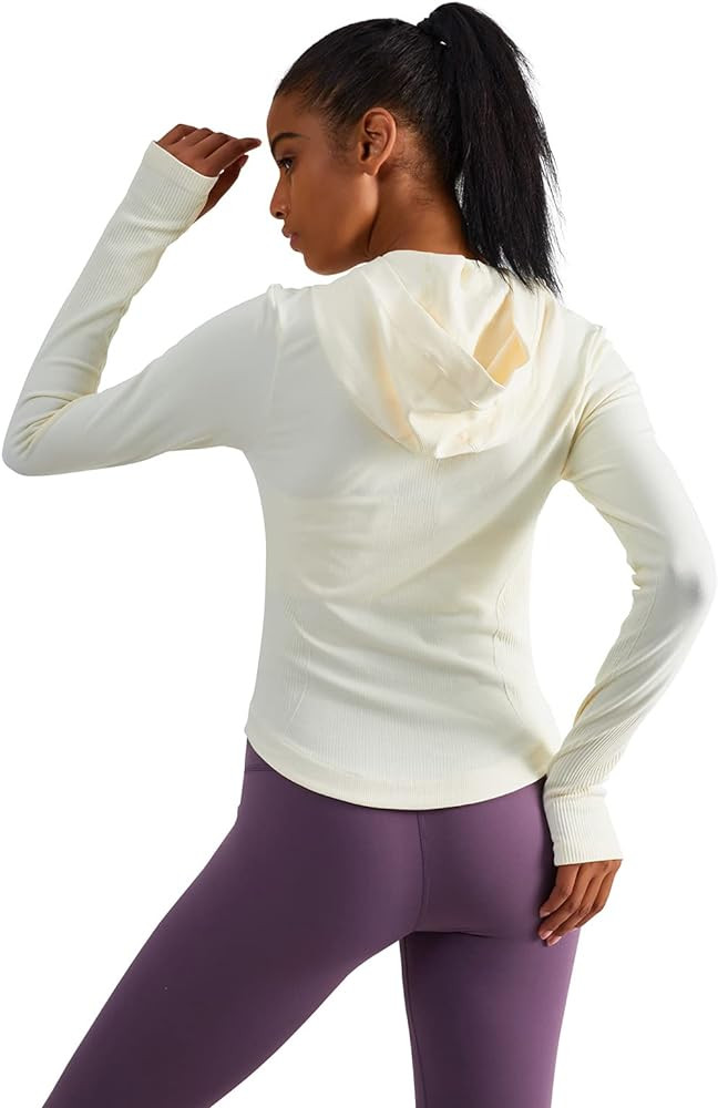 sphinx cat Womens Hooded Athletic Long Sleeve Running Shirts Workout Yoga Tops with Thumb Holes S... | Amazon (US)