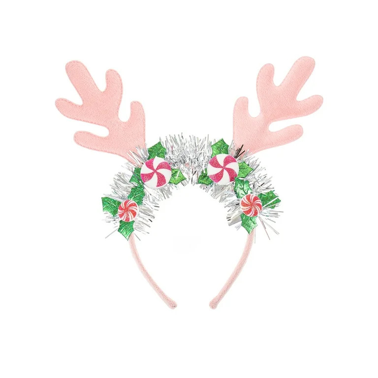 Holiday Time Pink Antler Headband, 1 Piece | Walmart (US)