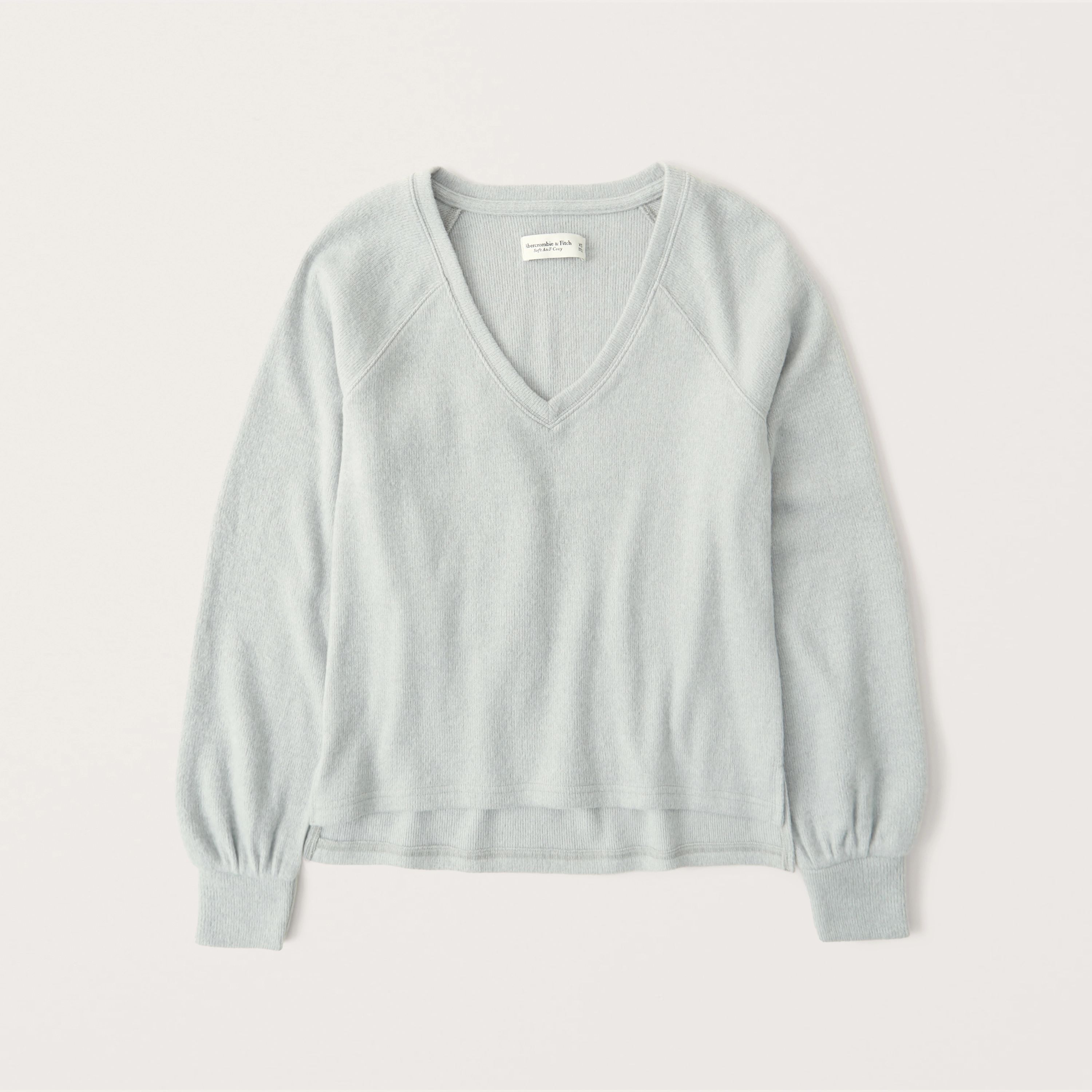 Cozy Long-Sleeve V-Neck Top | Abercrombie & Fitch (US)