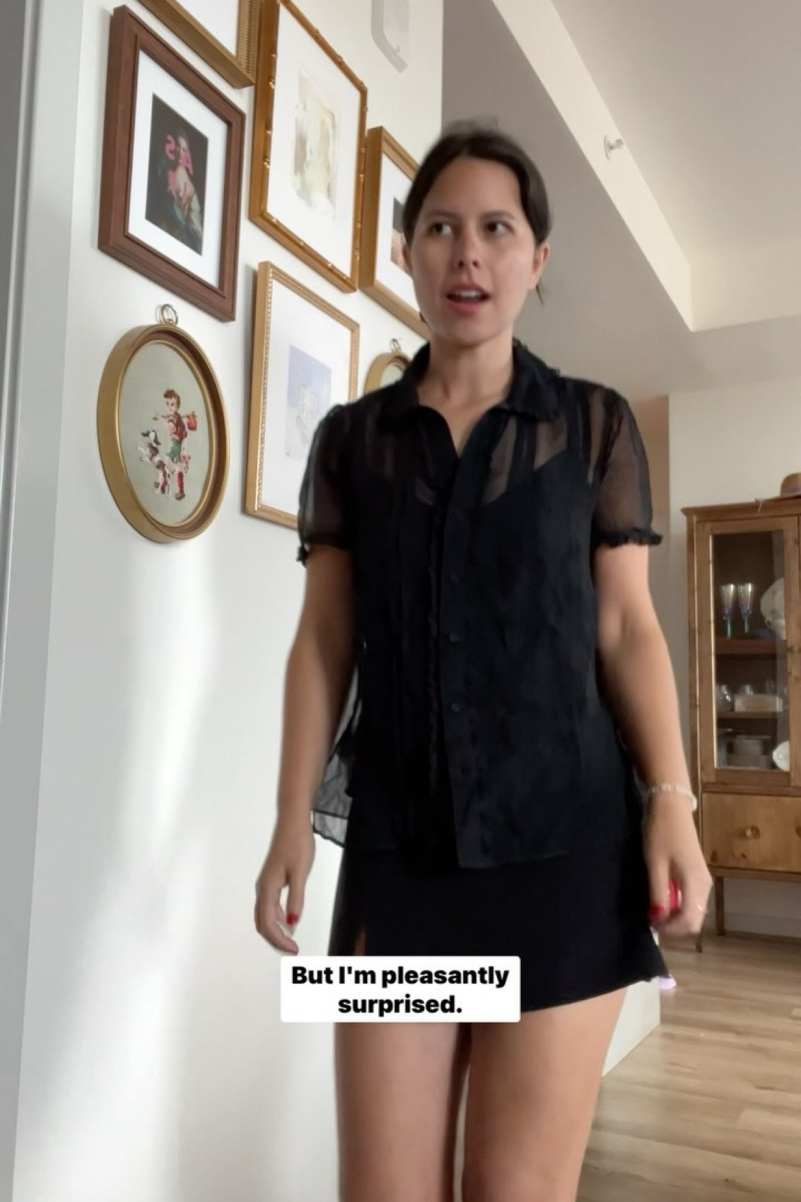 Fits true to size! Comment SHOP below to receive a DM with the link to shop this post on my LTK ⬇ https://liketk.it/4VKvz #ltkvideo #ltkfindsunder100 #ltkstyletip

Fall outfit, black sheer top, Washington DC, petite #fashionstylist #styleoftheday #ootn