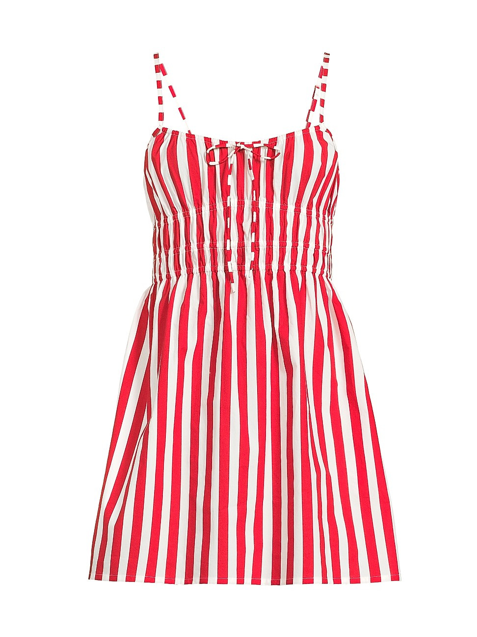 Women's Roma Alboa Striped Cotton Minidress - Bayou Stripe Red - Size XL | Saks Fifth Avenue