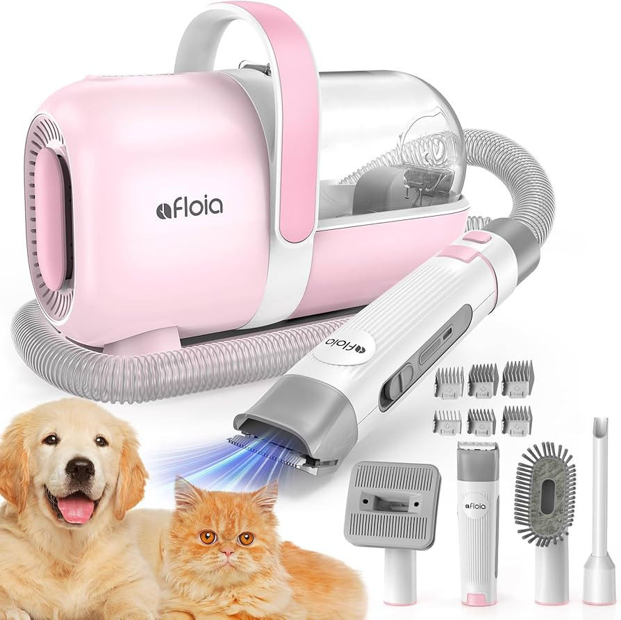 Afloia Dog Grooming Kit, Pet Grooming Vacuum & Dog Clippers & Dog Brush for Shedding with 7 Pet G... | Amazon (US)