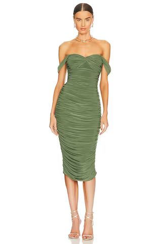 Norma Kamali Walter Midi Dress in Celadon from Revolve.com | Revolve Clothing (Global)