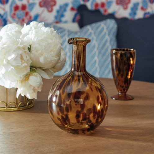 Tortoise Pattern Handmade Glass Pitcher | Ballard Designs, Inc.