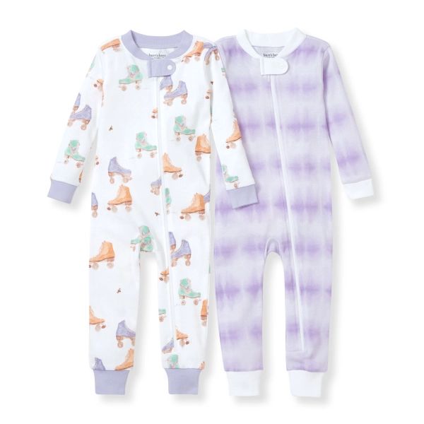 Roller Baby & Printed Tie Dye Organic Snug Fit Pajamas - 12 Months | Burts Bees Baby