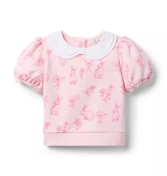Bunny Floral Puff Sleeve Sweatshirt | Janie and Jack