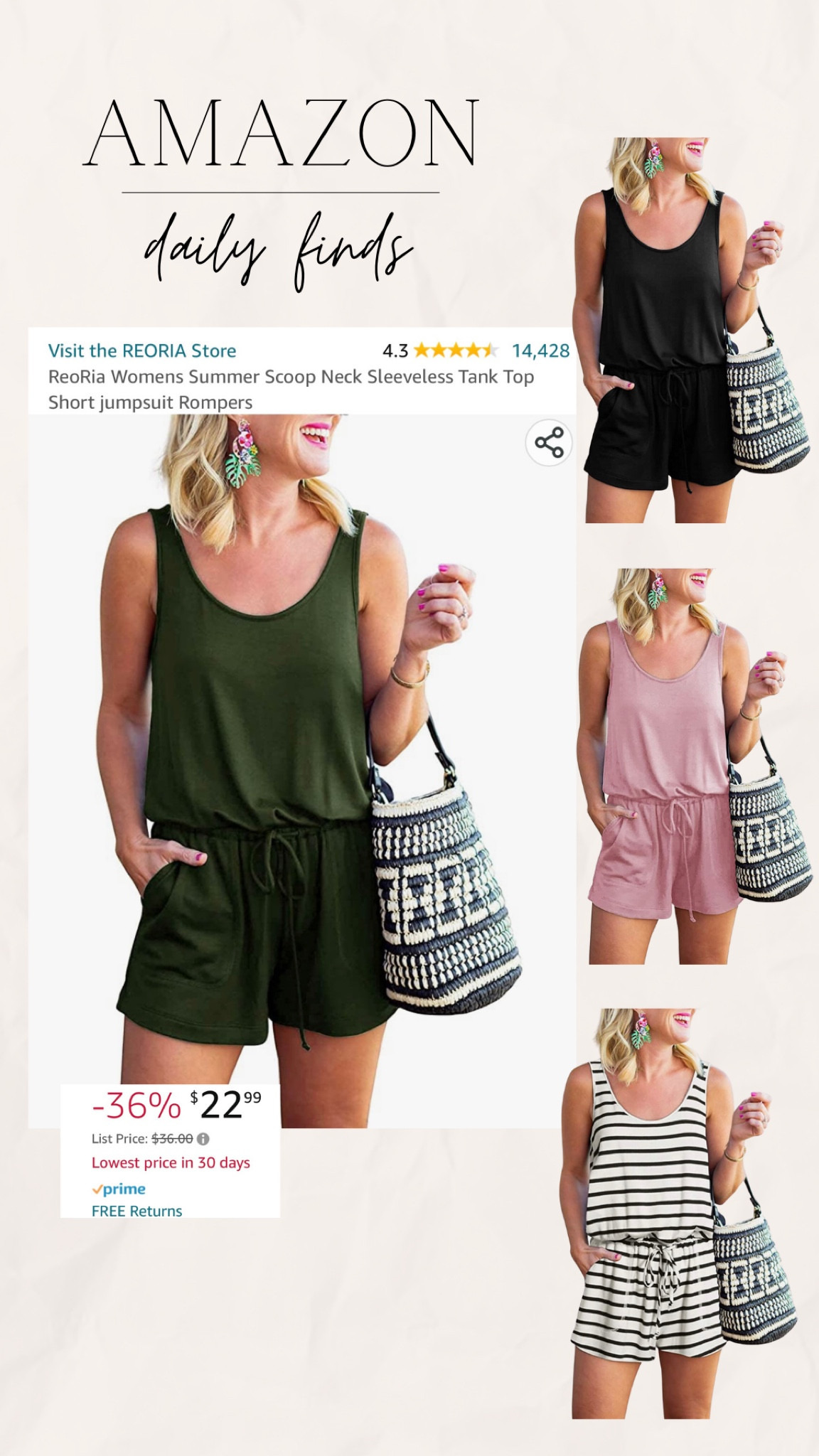 Amazon Daily Deals: short jumpsuit on sale for $23

#LTKstyletip #LTKunder50 #LTKsalealert