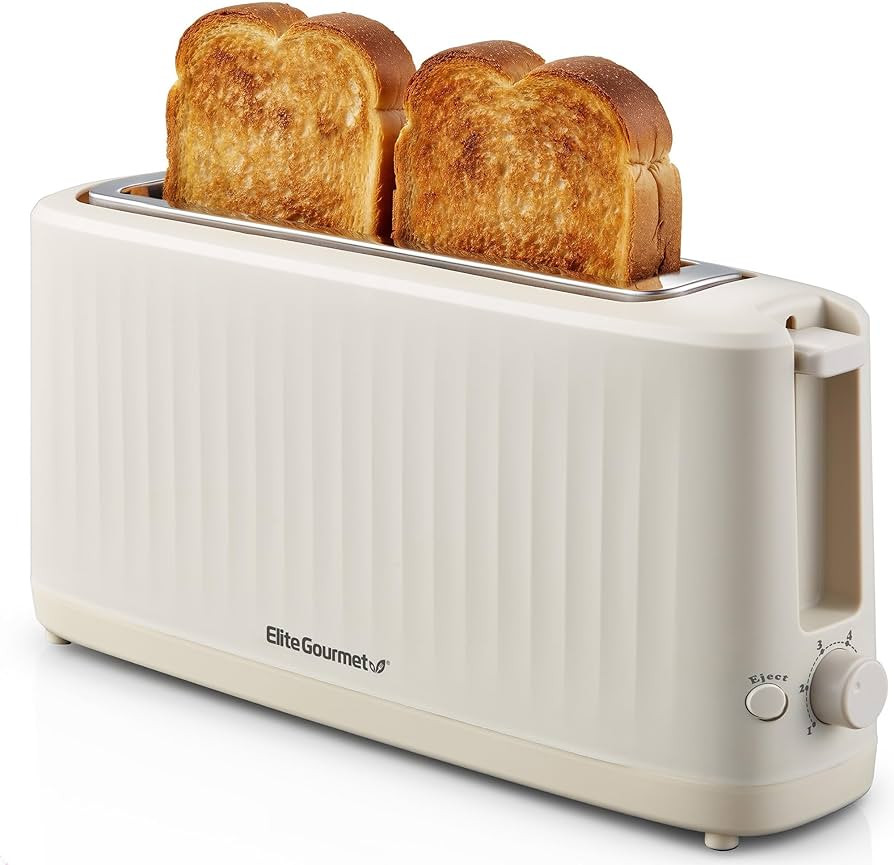 Elite Gourmet ECT2517C SLIMTOAST\u2122 2-Slice Long Slot Toaster, Cool-Touch Body, 6 Browning Sha... | Amazon (US)